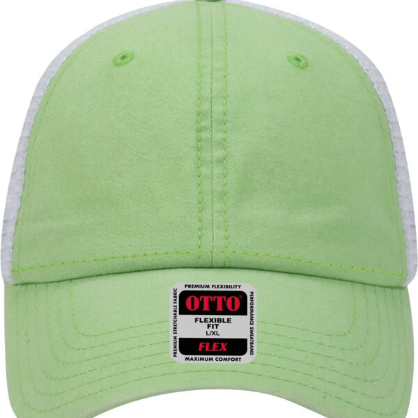 OTTO CAP "OTTO FLEX" 6 Panel Low Profile Mesh Back Trucker Hat Thumbnail